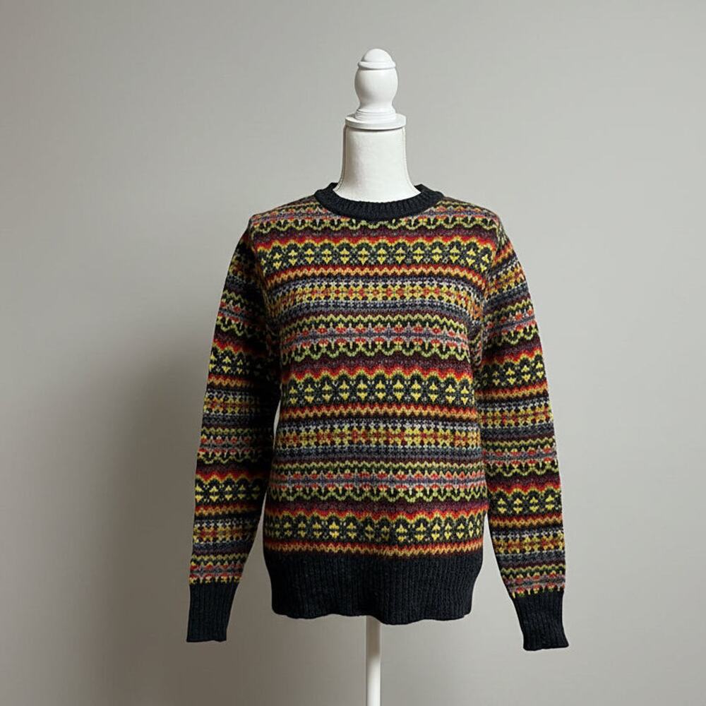 Molly Goddard navy Fair Isle sweater, size XS